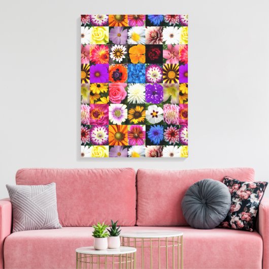 Dertig bloemen canvas afdruk (Insitu (Woonkamer))