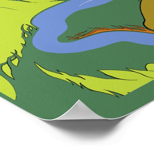 Dertig diplodocus poster. poster (Hoek)