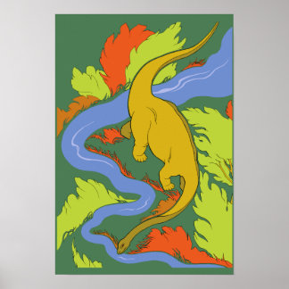 Dertig diplodocus poster. poster