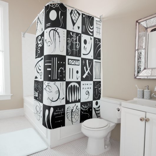 Dertig door Wassily Kandinsky Douchegordijn (In situ)