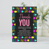 Dertig en bloeiende retro 30e verjaardag bedankkaart (Staand voorkant)