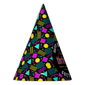 Dertig en bloeiende zwarte en retro 30e verjaardag feesthoedjes (Links)