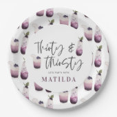 Dertig en dertigjarig 30ste verjaardagsfeest papieren bordje (Voorkant)