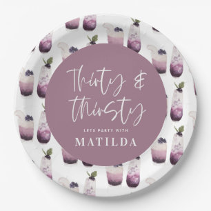 Dertig en dertigjarig 30ste verjaardagsfeest papieren bordje