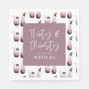 Dertig en dertigjarig 30ste verjaardagsfeest servet