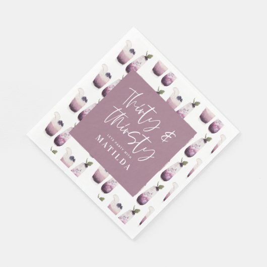 Dertig en dertigjarig 30ste verjaardagsfeest servet (Hoek)