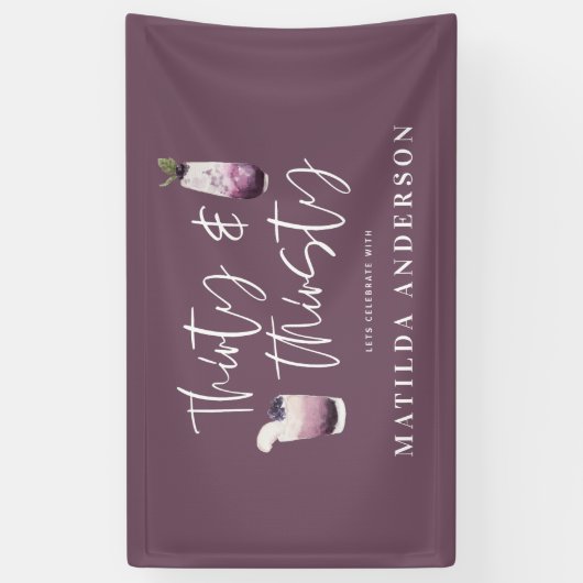 Dertig en dertigjarig 30ste verjaardagsfeest spandoek (Verticaal)