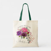 Dertig en Fabulous Elegant Floral 30th Birthday Tote Bag (Achterkant)