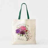 Dertig en Fabulous Elegant Floral 30th Birthday Tote Bag (Voorkant)