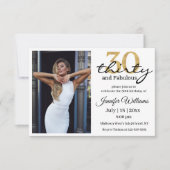 Dertig en fantastisch,30e verjaardag feestfoto kaart (Voorkant)