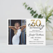 Dertig en fantastisch,30e verjaardag feestfoto kaart (Staand voorkant)