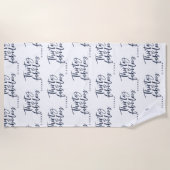 Dertig en fantastisch gepersonaliseerd marine scri strandlaken (Voorkant)