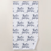 Dertig en fantastisch gepersonaliseerd marine scri strandlaken (Voorkant)