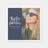 Dertig en fantastische verjaardagsfeestje foto ser servet (Voorkant)