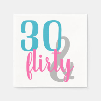Dertig en flirterige verjaardagspapier servetten