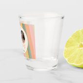 Dertig en Flirty Boho Roze Foto Verjaardagsfeest Shot Glas (Rechts)