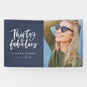 Dertig en geweldige verjaardagsbanner spandoek (Horizontaal)