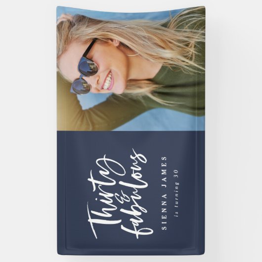 Dertig en geweldige verjaardagsbanner spandoek (Verticaal)