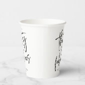 Dertig & Fabulous Minimalistisch 30e Verjaardagsfe Papieren Bekers (Rechts)