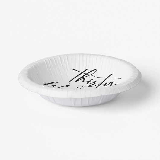 Dertig & Fabulous Minimalistisch 30e Verjaardagsfe Papieren Kommen (Gebogen)