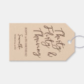 Dertig flirterige en bloeiende bruine 30e verjaard cadeaulabel (Voorkant (Horizontaal))