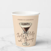 Dertig flirterige en bloeiende bruine 30e verjaard papieren bekers (Achterkant)