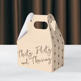 Dertig flirterige en bloeiende cocktail 30e verjaa bedankdoosjes