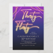 Dertig Flirty 30ste verjaardag uitnodiging (Voorkant)