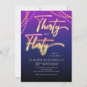 Dertig Flirty 30ste verjaardag uitnodiging