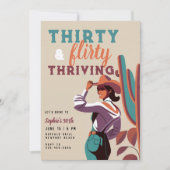 Dertig Flirty Retro Land Western 30e Verjaardag Kaart (Voorkant)