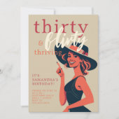 Dertig Flirty Thriving 50s 60s Retro 30th Verjaard Kaart (Voorkant)