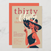 Dertig Flirty Thriving 50s 60s Retro 30th Verjaard Kaart (Voorkant / Achterkant)