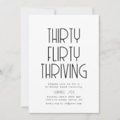 Dertig, Flirty Thriving Birthday Nodig Sjabloon ui Kaart (Voorkant)