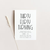 Dertig, Flirty Thriving Birthday Nodig Sjabloon ui Kaart