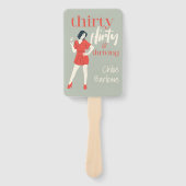 Dertig Flirty & Thriving gepersonaliseerde foto Handwaaier (Voorkant)