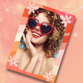 Dertig Flirty Thriving Retro Foto Kaart