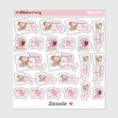 Dertig & Flirty Verjaardag Meisje Labels | Dertigs (Vel)