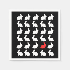 Dertig gelukkige konijnenpapier servet