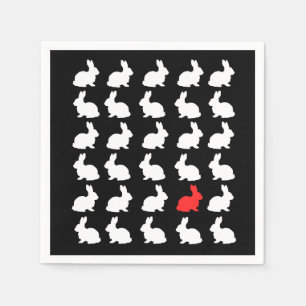 Dertig gelukkige konijnenpapier servet