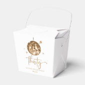 Dertig Gouden Disco Bal 30e Verjaardagsfeestje Bedankdoosjes (Voorkant Zijde)