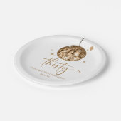 Dertig Gouden Disco Bal 30e Verjaardagsfeestje Papieren Bordje (Gekanteld)