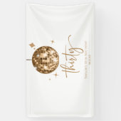 Dertig Gouden Disco Bal 30e Verjaardagsfeestje Spandoek (Verticaal)