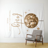 Dertig Gouden Disco Bal 40e Verjaardagsfeestje Wandkleed (In Situ (horizontaal))