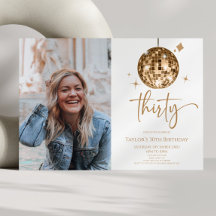 Dertig Gouden Discobal Foto 30ste Verjaardagsfeest