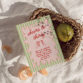 Dertig Hand Getrokken Kleurrijke Strepen Verjaarda Kaart