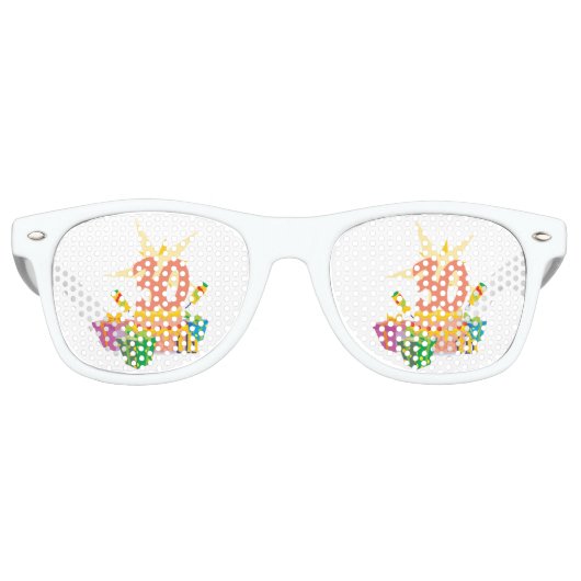 dertig jaar jong vieren retro zonnebril (Voorkant)