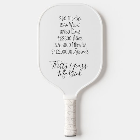 Dertig jaar jubileum 30ste huwelijksfeest spel pickleball paddle (Voorkant)