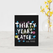 Dertig jaar later 30 jaar oude verjaardagscadeau v kaart (Gele Bloem)