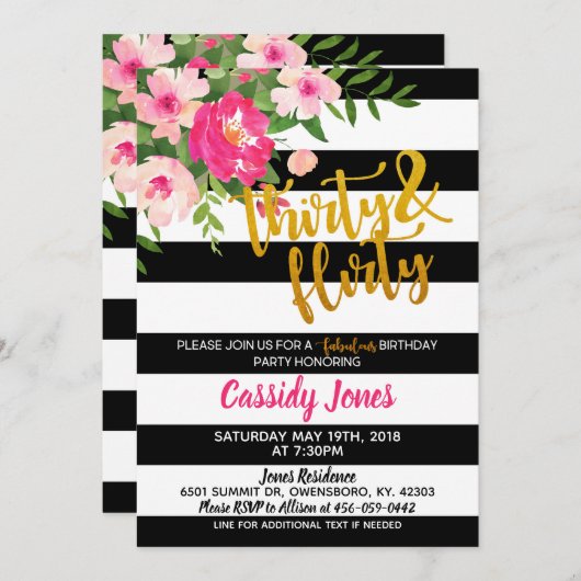 Dertig jaar uitnodiging (Voorkant / Achterkant)