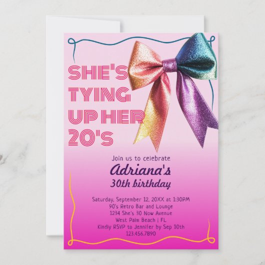 Dertig jaar worden in stijl: een retro 90s verjaar kaart (Voorkant)